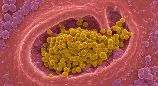 Ulcerated Tissue Visualization with Amoeba Clusters