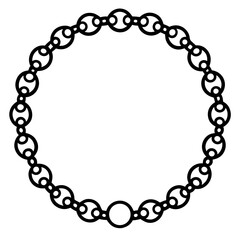 Ethnic Craft Bracelet Icon Vector