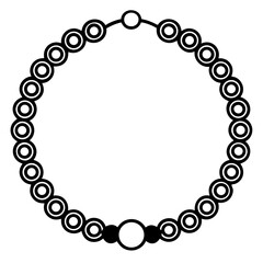 Ethnic Craft Bracelet Icon Vector