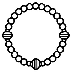 Ethnic Craft Bracelet Icon Vector
