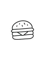 classic hamburger icon,  fast food burger