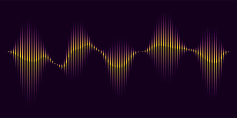 Banner with an abstract soundwave design 