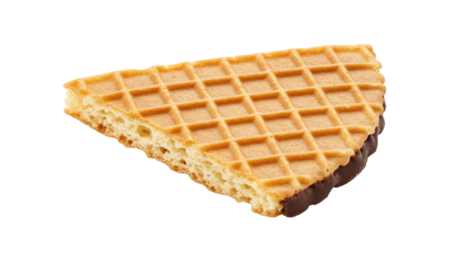 Closeup of a Delicious ChocolateCovered Waffle Treat