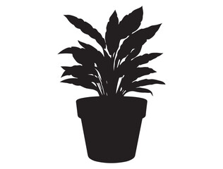 PLANT IN POT SILHOUETTE