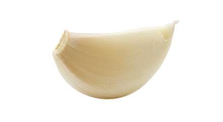 Closeup of a Fresh Peeled Garlic Clove with Delicate Veins