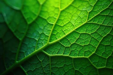 Intricate vein network, vibrant lime green underside, botanical, photography