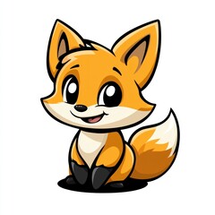 Obraz premium Cute cartoon fox (3)