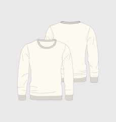 Unisex Long Sleeve T-Shirt Vector | Casual Fashion Mockup

