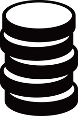 コインのアイコン　モノトーン