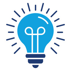 Bulb Flat Blue Icon