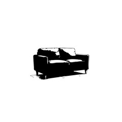 Monochrome elegance a minimalist black and white sofa illustration offering simplicity