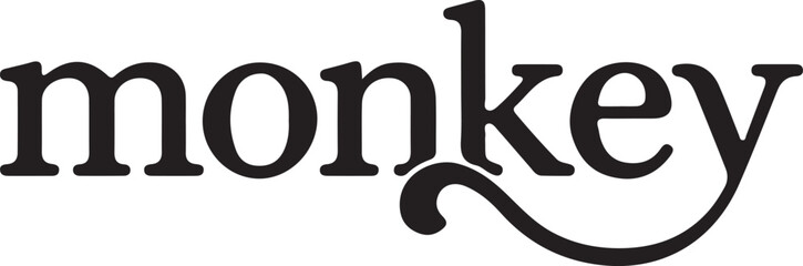 vector illustration of monkey text  © Graphicclick