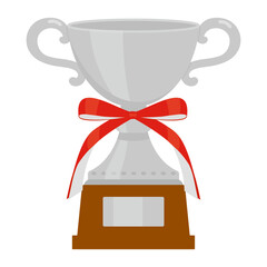 銀のトロフィーカップのイラスト