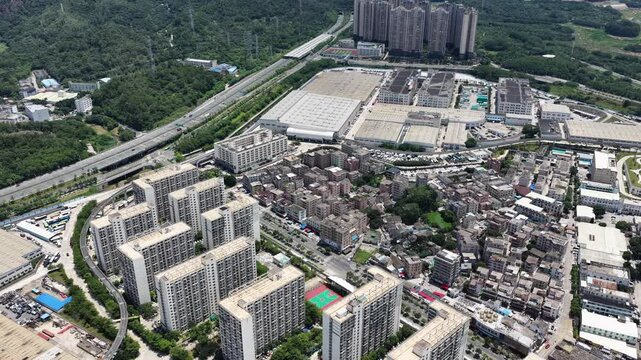 Skyview of BYD Pingshan Shenzhen, a leading new energy vehicle manufacturing base and industrial park, specializing in electric cars, hybrid vehicles and innovative zero emission technology solutions