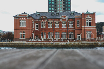 Fototapeta premium Historic Red Brick Building at Moji Port, Kitakyushu, Japan