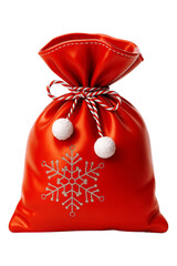 Christmas gift bag red 3D insulated on white background