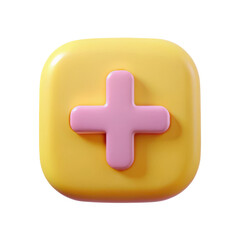 Obraz premium 3d plus icon isolated on white background