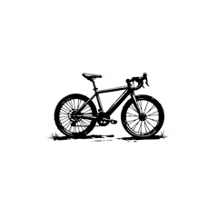 Fototapeta premium Elegant black and white bicycle vector illustration symbolizing freedom and adventure