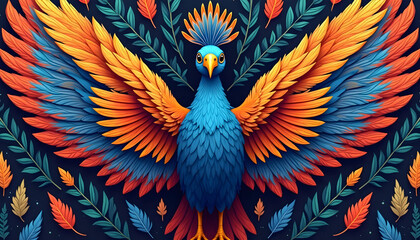 Obraz premium peacock design pattern art
