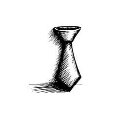 Hand-Drawn Necktie Illustration: A Symbol of Professionalism and Formal Elegance