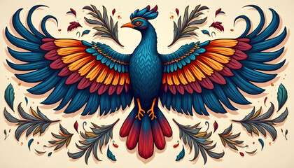 Fototapeta premium peacock design pattern art