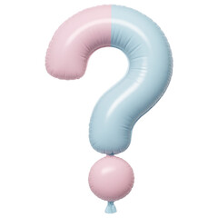 Naklejka premium Pink Blue Balloon Question Mark Gender Reveal Party Decoration