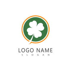 Stylized clover logo and symbol design