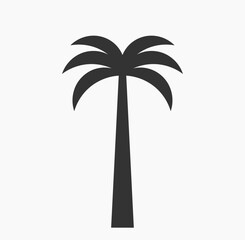 Palm tree icon symbol silhouette. Vector illustration design element.