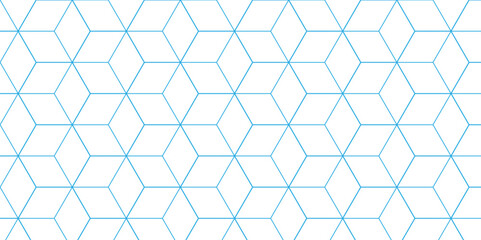 Abstract cube geometric tile and mosaic wall or grid backdrop technology wallpaper gray and white background. Seamless geometric pattern square and diamond cubic shapes repeat surface art design.