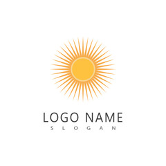 Sun logo and symbol stylized design
