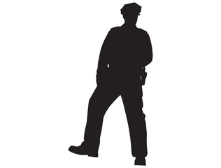 POLICE MAN SILHOUETTE