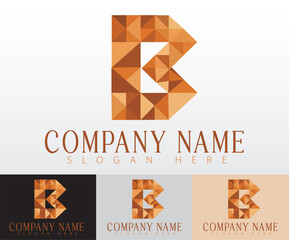 Letter B Polygonal illustration
