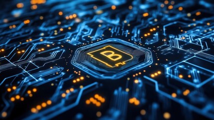 Cryptocurrency chip on circuit board