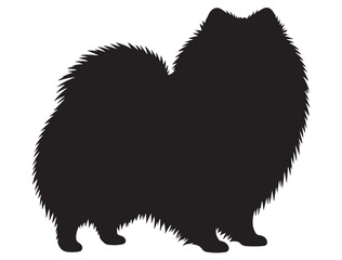POMERANIAN DOG SILHOUETT
