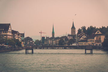 Obraz premium view of the old town in Zurich