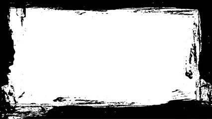 Abstract grunge background with worn brush texture, black frame texture, banner resource with framed effect. Space for text or illustration.