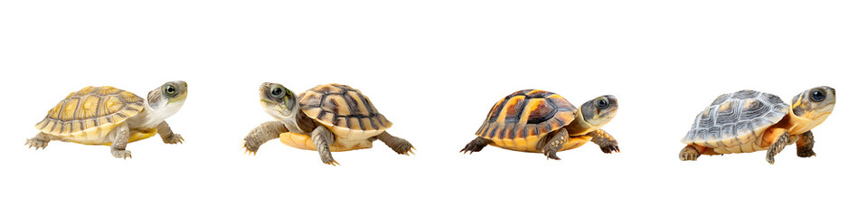 Obraz premium Diverse tortoise species in their natural habitats