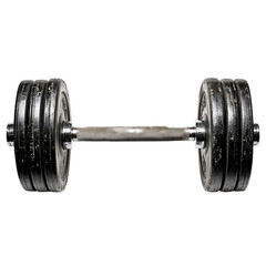 Knurled Barbell A Study in Strength and Fitness isolated on transparent background