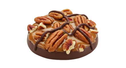 Decadent Chocolate Turtle Candy with Pecans and Caramel Drizzle