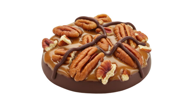 Decadent Chocolate Turtle Candy with Pecans and Caramel Drizzle