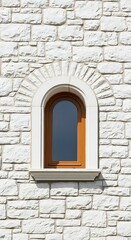 Serene Stone Elegant Window on Textured Wall Architecture Stone Masonry Design Details European Style Home Decor Ideas