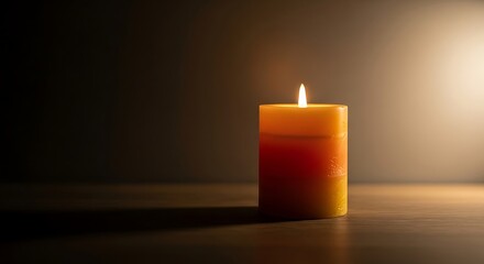 Candlelight Serenity Warm Glow of a Decorative Candle Home Decor Meditation Aid Ambiance Lighting Relaxation Imagery