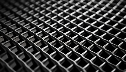 black abstract grid pattern with woven 3d texture and soft lighting for modern web design, tech branding, futuristic background, or print layout detail

