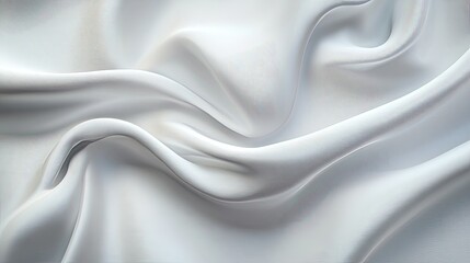 Obraz premium White Silk Drape with Soft Texture.