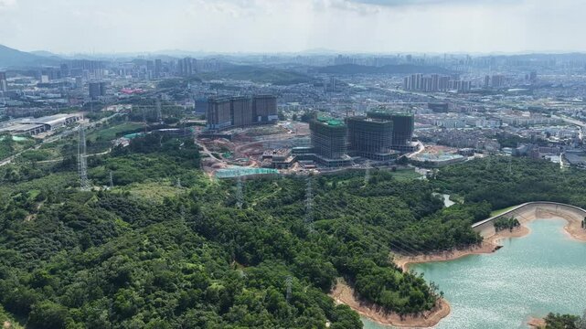 kyview of BYD Global Center in Pingshan, Shenzhen,a research hub with advanced labs, offices, and facilities, driving automotive innovation and new energy vehicle industry development