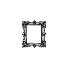 Elegant ornate frame illustration with intricate details and classic design