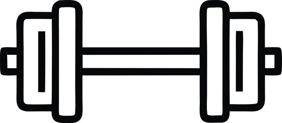 vector illustration of a dumbbell