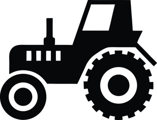 Farm Tractor Icon Agriculture Machinery Symbol