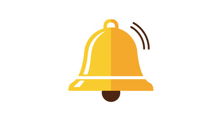 Ringing Notification Bell Icon - Golden Alert Symbol