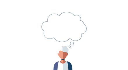 Thought Bubble - Abstract Person with Empty Cloud